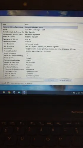 Notebook Lenovo i7/SSD/8ram/bateria 2 horas