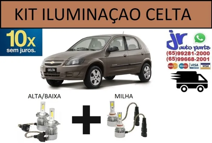 Lampada Ultra LED (Alta e Baixa/Milha) Celta 6000K 12V 24V