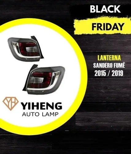 Lanterna Traseira Sandero Stepway Preta Ano:2015 até 2019