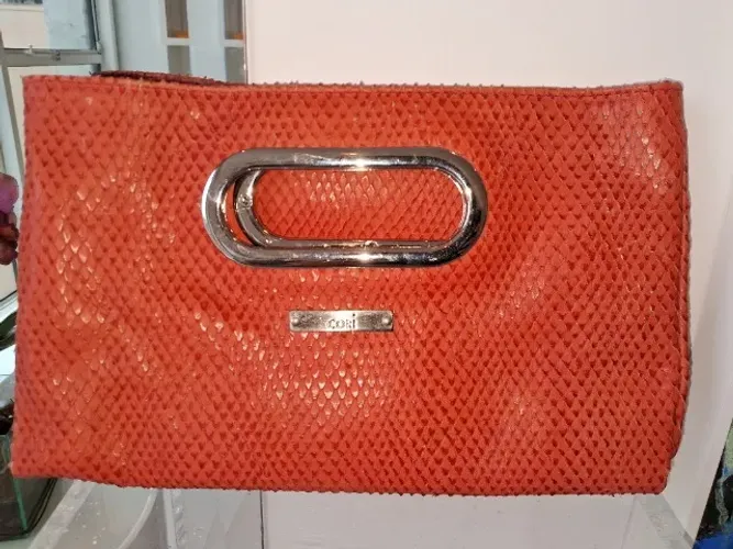 bolsa vermelha couro