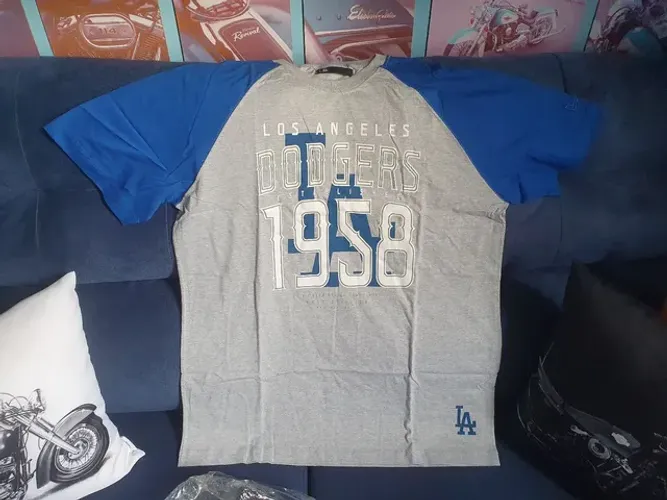 Camisa New Era Original MLB tDodgers am. G Nova Zerada na etiqueta 