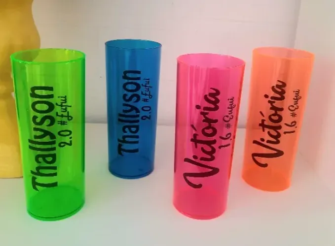 Copo long drink cores lisas personalizados