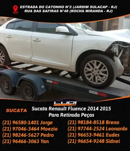Sucata Renault Fluence 2014 2015 Para Retirada Peças