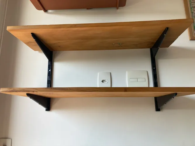 Kit de trilhos + suportes para prateleiras de 30cm