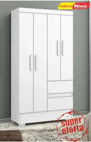 Guarda Roupa com 4 Portas Novo Temos Outras Cores