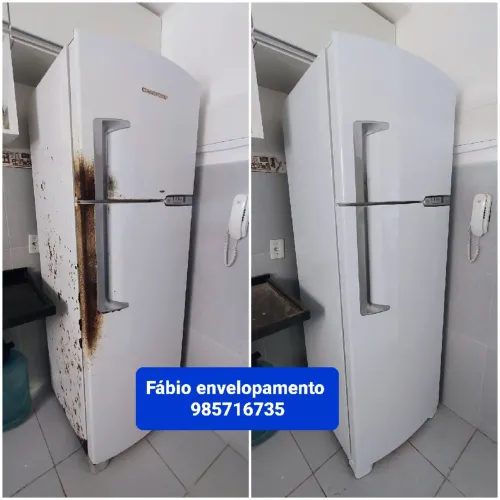 Envelopamento de geladeira, vem conferir nossos serviços.