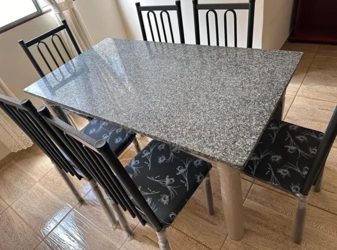 Mesa Com 06 Cadeiras Granito Nova