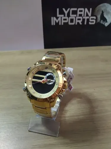 Relógio Dourado Naviforce Original 