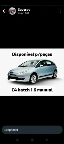 Sucata C4 Hatch 1.6 Mec 2012 para retirada de peças 