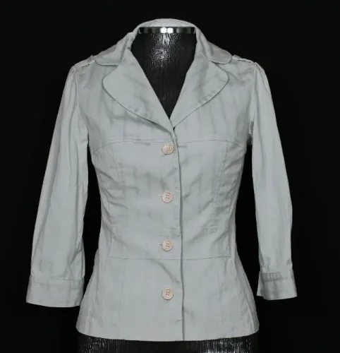 Blazer social alfaiataria feminina cinza claro Cori - Veste 38 - Ref. 4453