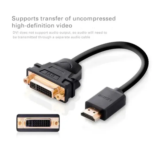 Adaptador Ugreen HDMI para DVI Bidirecional Fêmea 22cm