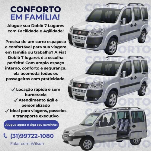 Aluguel Doblô 7 lugares 