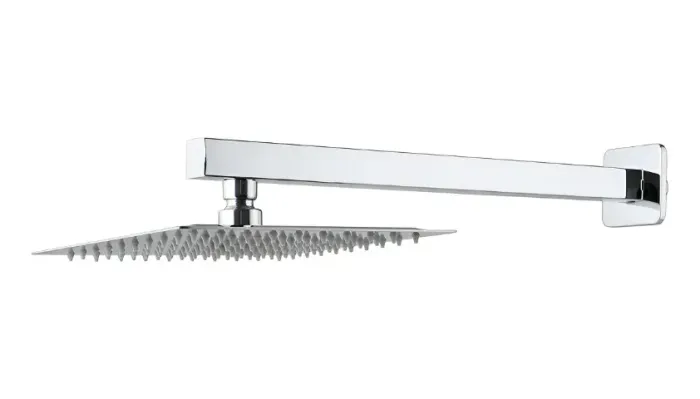 Chuveiro Moderno Slim Quadrado 30 Cm Inox 304 + Braço 40cm