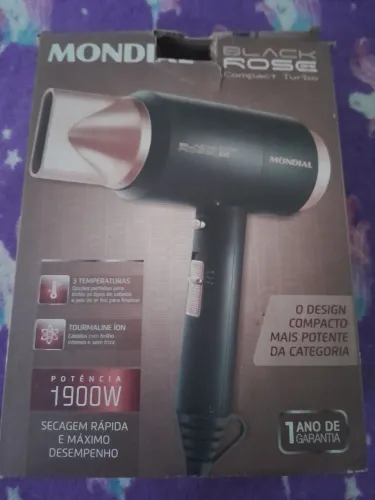 Secador de Cabelo Mondial Black Rose 1900w - Novo