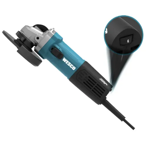 Esmerilhadeira Angular Elétrica WESCO WS4722 125mm 1100W com Velocidade Variável