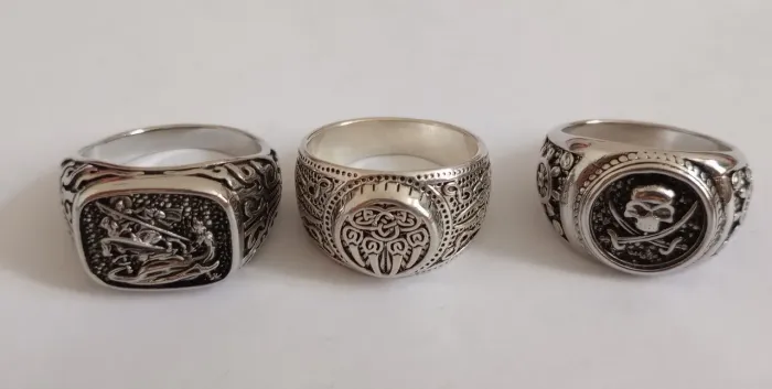 Anéis com banho de prata