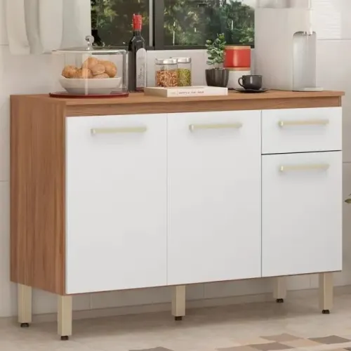 Balcão de cozinha dama Amêndola branco entrega e montagem grátis 