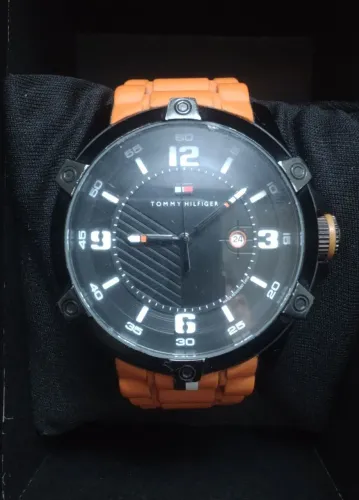 Relógio Tommy Hilfiger Masculino Laranja