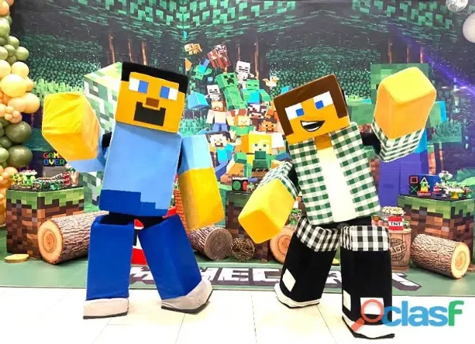 Minecraft personagens vivos personagem festa