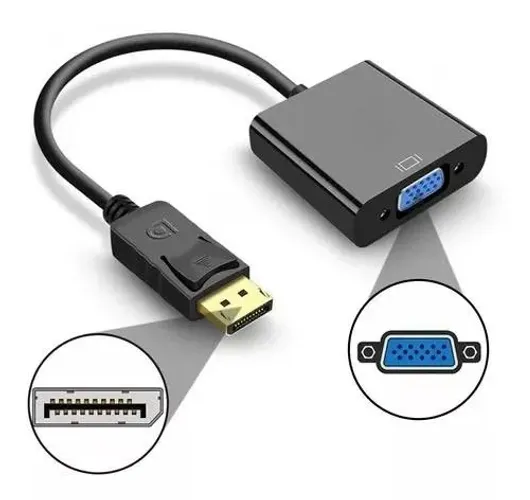 Cabo Adaptador Conversor Vídeo Displayport Para Vga - Novo