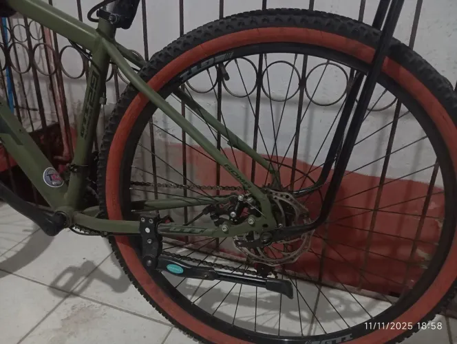 Bicicleta aro 29, GTI, VERDE MILITAR. COM NOTA FISCAL. 