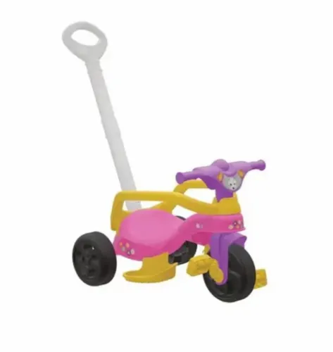 Triciclo Infantil com Empurrador- País e Filhos