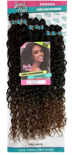 Mega Hair Yan Hair Fogosa MT1B/30 - Cabelo Cacheado