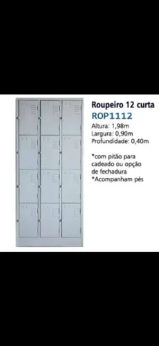 Armario Roupeiro em aço 12 portas