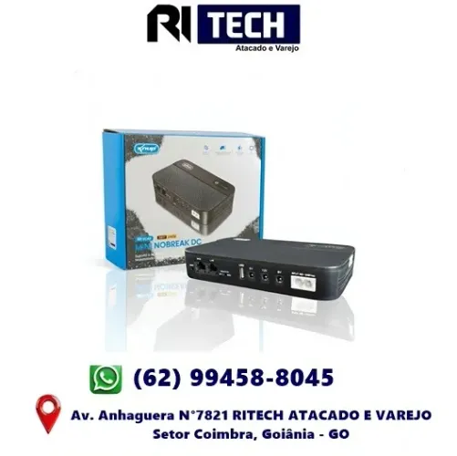 Mini Nobreak 18W POE USB Knup KP-TC44 Bivolt 100/220V Saídas DC 5V 9V 12V