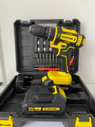 Parafusadeira Furadeira sem Fio + 2 Baterias 21V 1.3 Ah + Carregador - BOM-9969 BomVink an