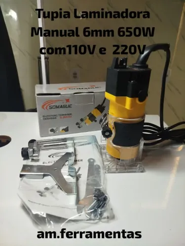 Tupia Laminadora Manual 6mm 650W com110V e 220V