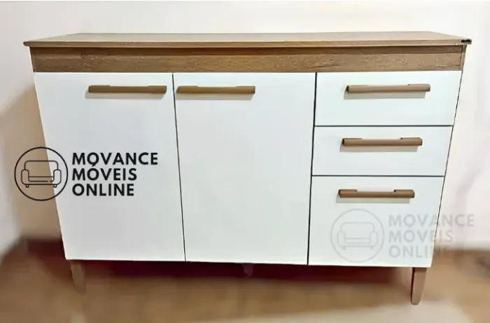 Balcão Cozinha 3 Portas 2 Gavetas