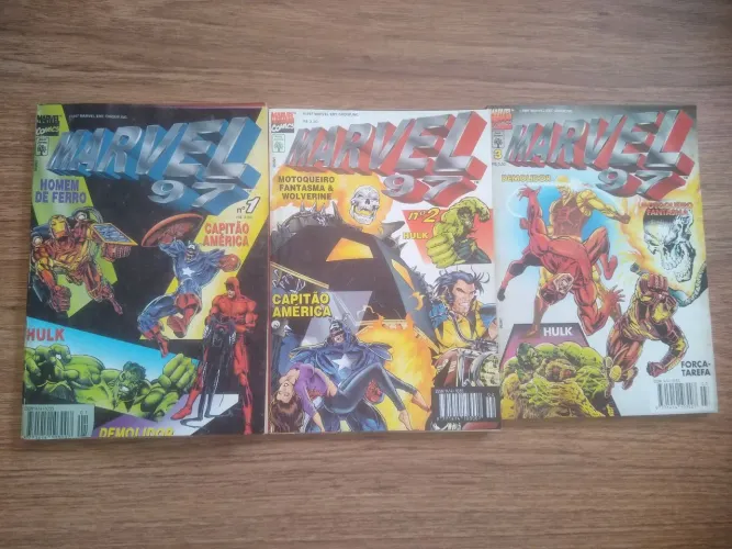 REVISTA MARVEL 97 EDIÇÃO NÚMEROS 1, 2 E 3 EDITORA ABRIL