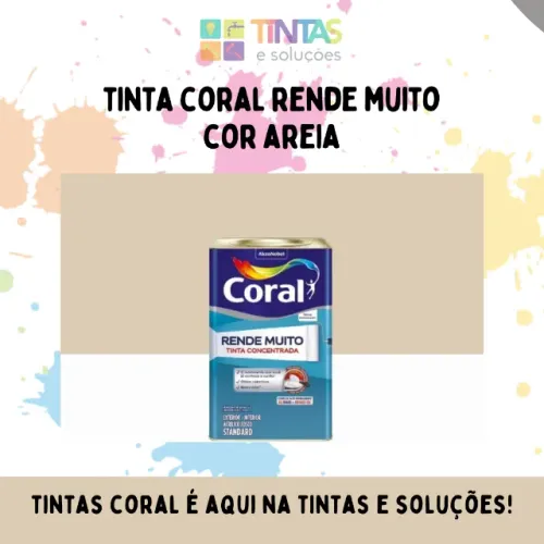 Tinta Coral Rende Muito Areia