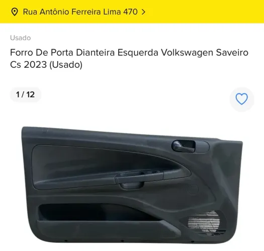 Forro de Porta Dianteira Esquerda Saveiro 2023