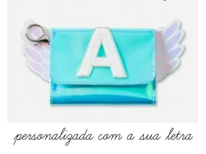 Carteira de Pulso Justice Girls com Letra "A" ou "F" - NOVA! | Prática, Fofa e Brilhante