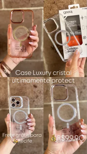 Case iPhone 16 pro max Luxury Cristal Ultimamente Protect