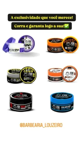 Pomadas Fox For Men - Estilo e fixação que duram o dia todo! 
