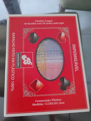 Kit com 108 cartas de baralho impermeável