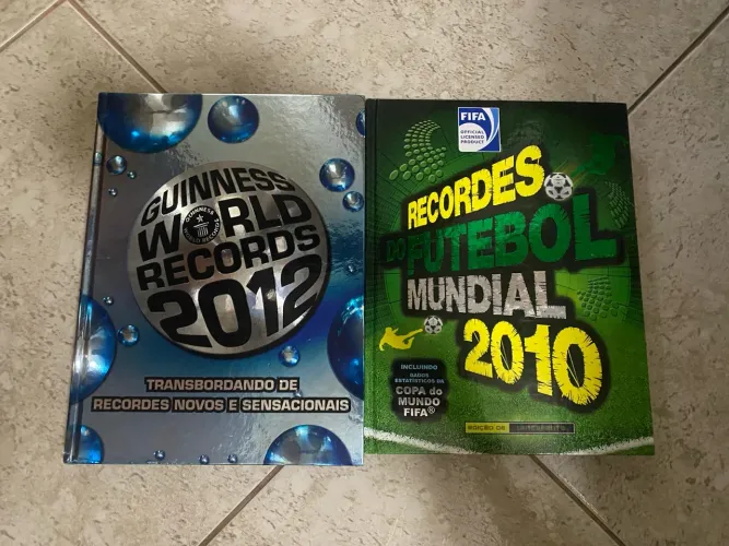 Livros Guinness World Records 2012 e Recordes do Futebol Mundial 2010