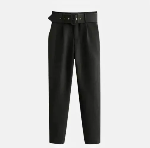 CALÇA ALFAIATARIA PRETA COM CINTO