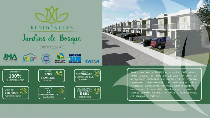 CONDOMINIO DE CASA, com 50 metros quadrados com 2 quartos em Santa Mônica - Camaragibe - P