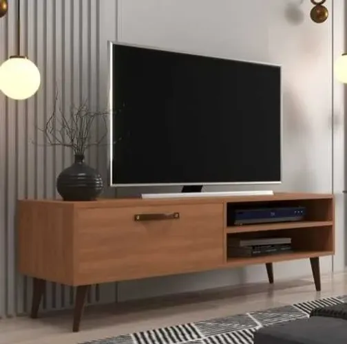 Rack Bancada para TV de ATÉ 55" Polegadas 1 Porta e 1 Prateleira  (QUEIMA DE ESTOQUE)!!
