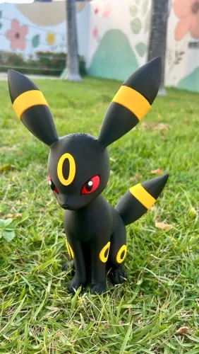 Boneco Umbreon 26cm Impressão 3D Colecionável Estátua Eeveelution Decoração Geek Anime