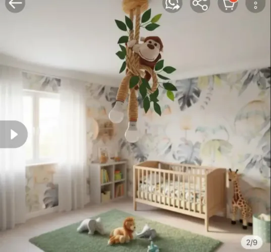 Lustre Safari quarto infantil 