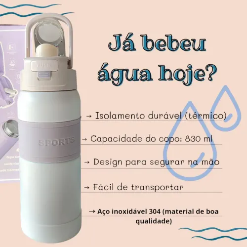 Garrafa térmica esportiva - 830ml