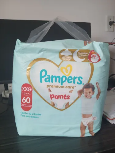 Fralda pampers premium care - pants XXG 60 unidades - NOVA