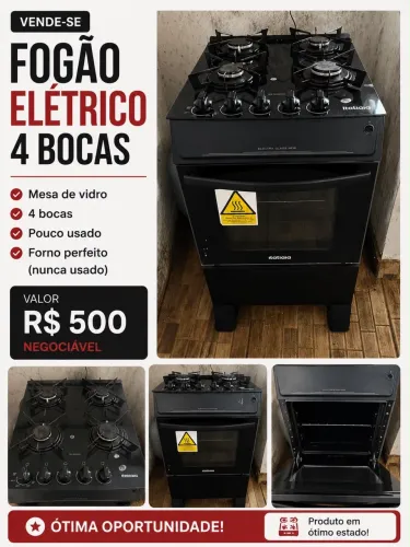Fogão elétrico 4 bocas