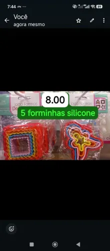 Kit de 5 forminhas silicone 