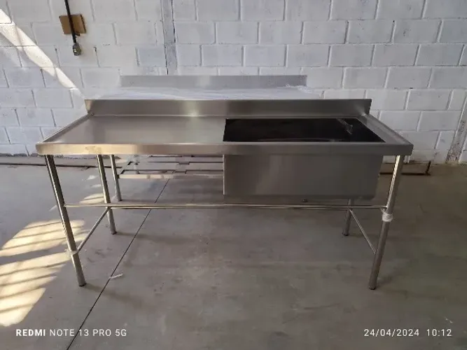 Pia Inox 1,10m Industrial Cuba Profunda 50x40